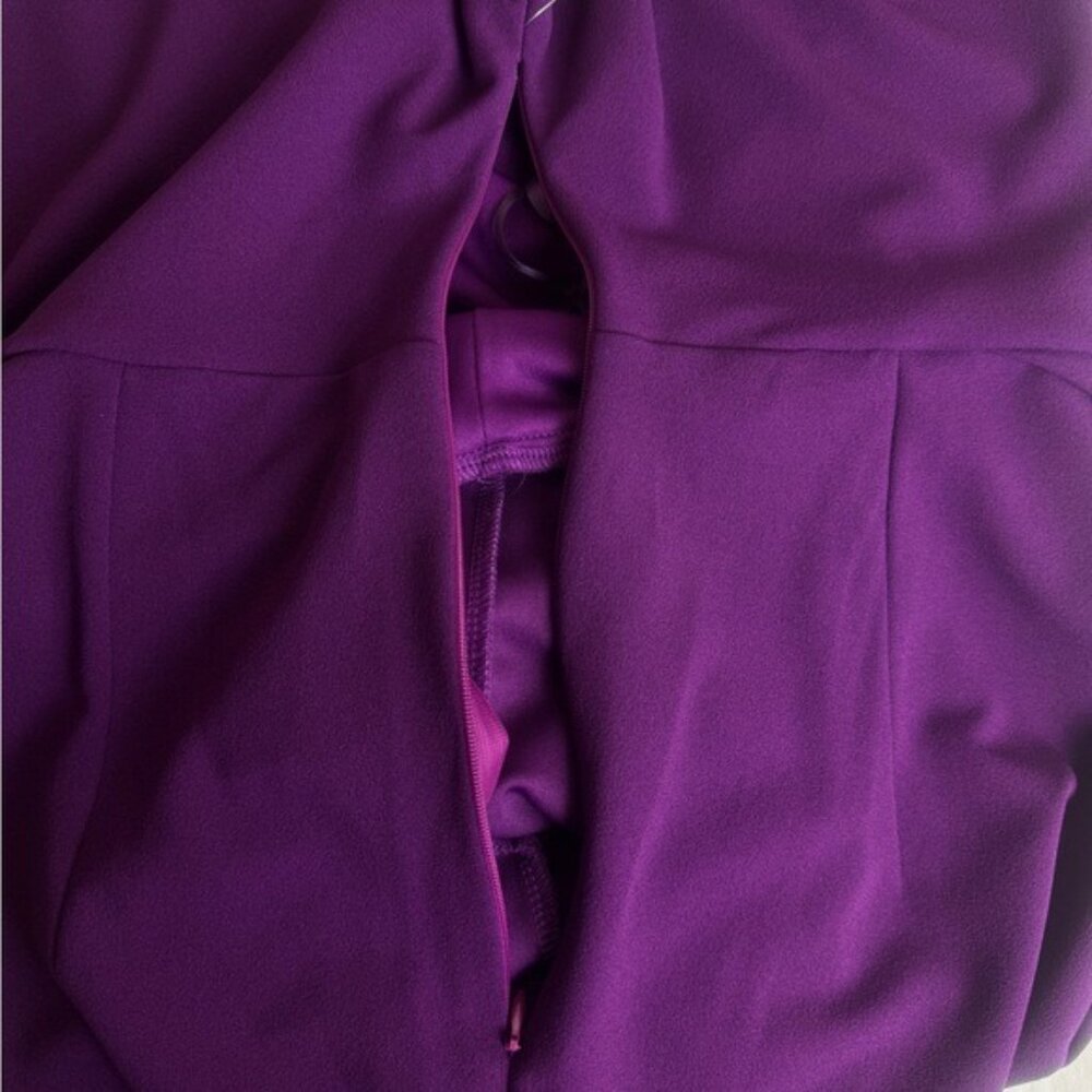 NWT Alexia Admor Draped One-Shoulder Jumpsuit Unitard Size Medium Plumtastic - Picture 14 of 15